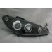 Peugeot 206 98- Black Projector Headlamp w Ring